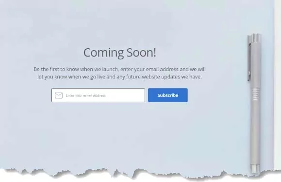 Wordpress BlueHost Coming Soon Page